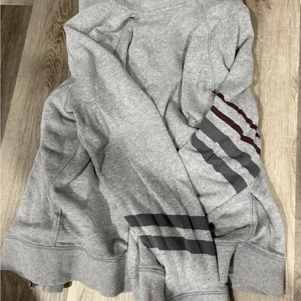 Under Armour Gray Sweatshirt with Striped Sleeves